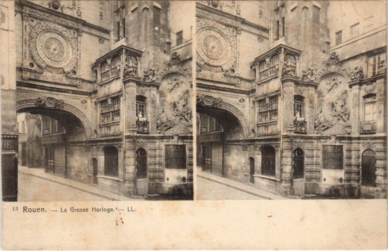 Carte postale ancienne Rouen - la Grosse horloge à Rouen