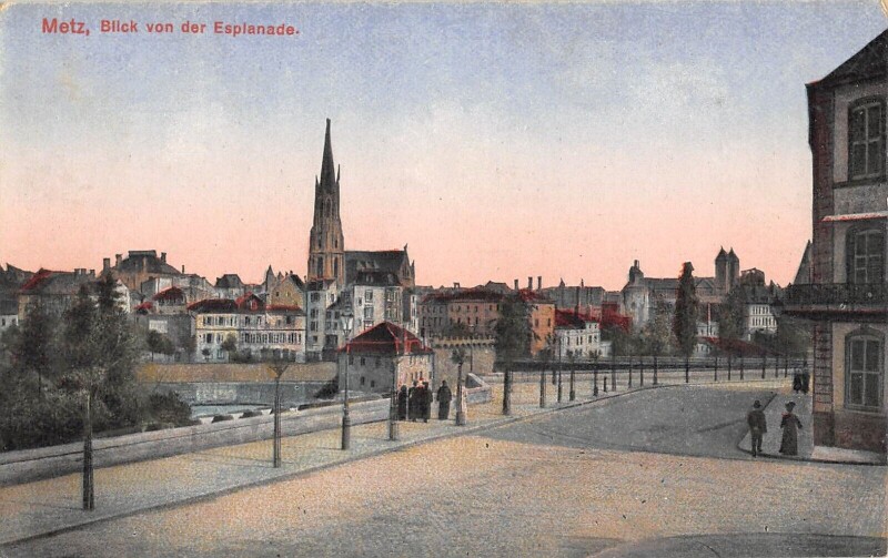Carte postale ancienne Metz - Blick Von Der Esplanade à Metz
