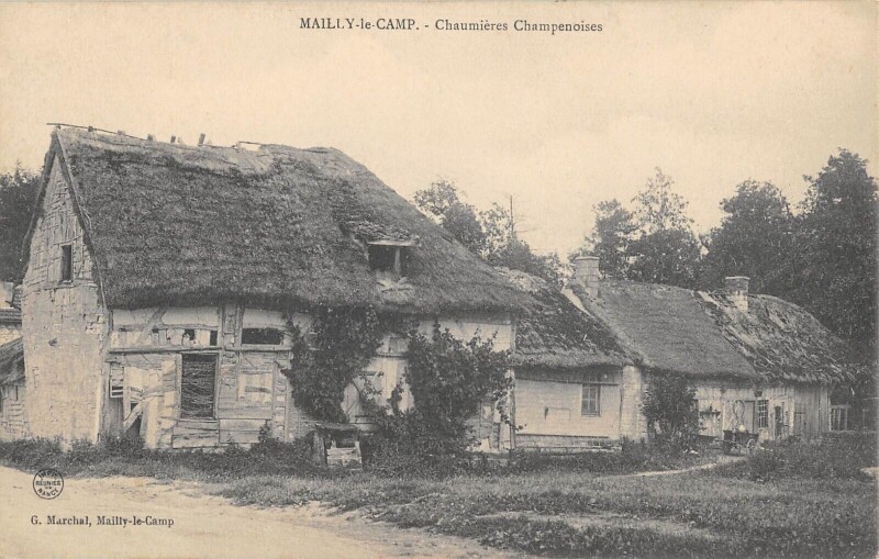 Carte postale ancienne Mailly Le Camp - Chaumieres Champenoises