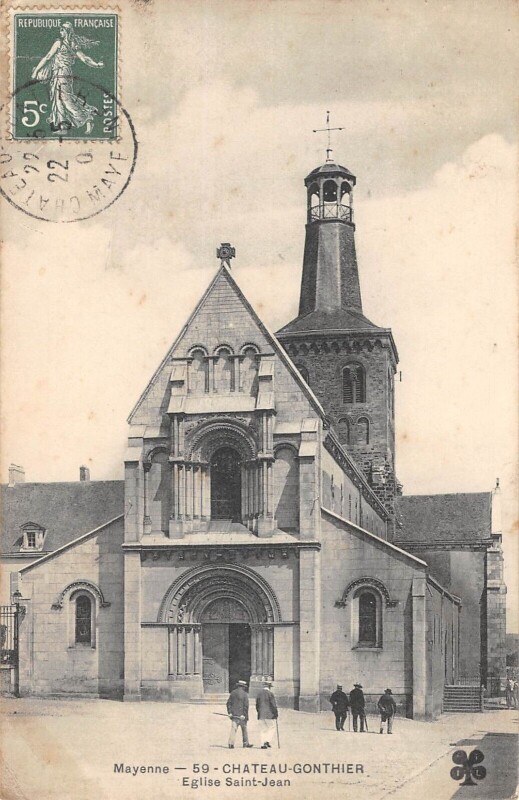 Carte postale ancienne Chateau Gonthier - Eglise Saint Jean