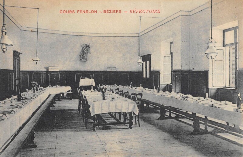 Carte postale ancienne Beziers - Cours Fenelon - Refectoire à Béziers