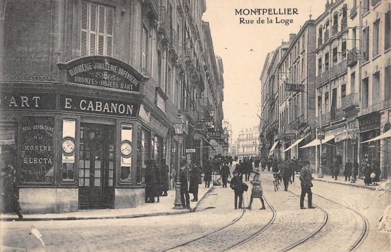 Carte postale ancienne Montpellier - Rue De La Loge à Montpellier