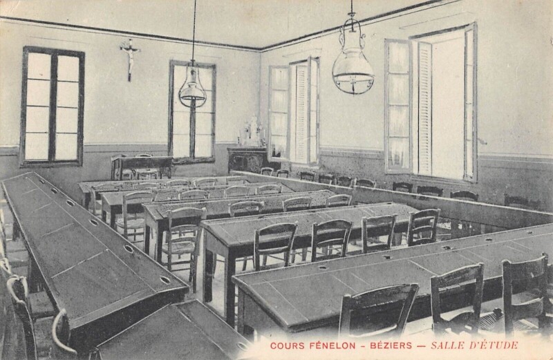 Carte postale ancienne Beziers - Cours Fenelon - Salle D'Etude à Béziers