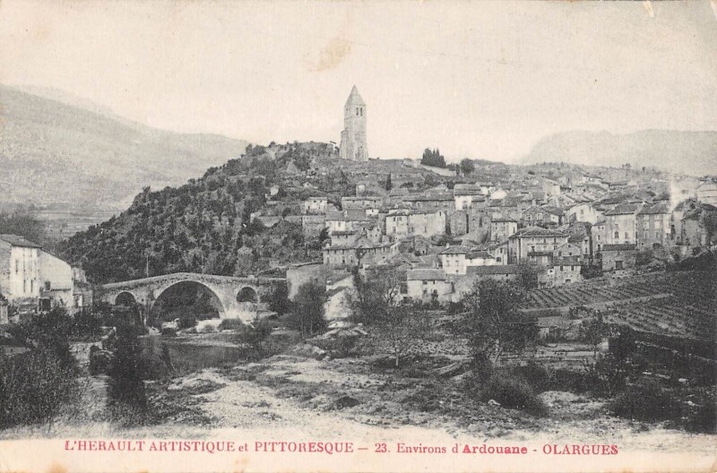 Carte postale ancienne Environs D'Ardouane - Olargues à Olargues