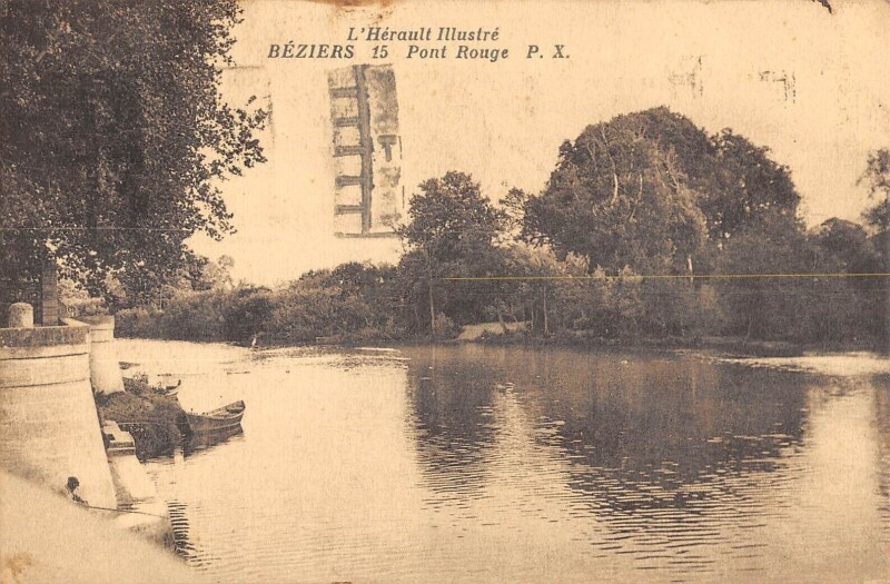 Carte postale ancienne Beziers - Pont Rouge à Béziers