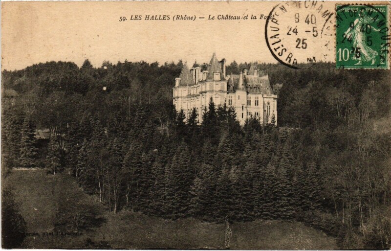Carte postale ancienne Les Halles - Le Chateau et la Foret aux Halles
