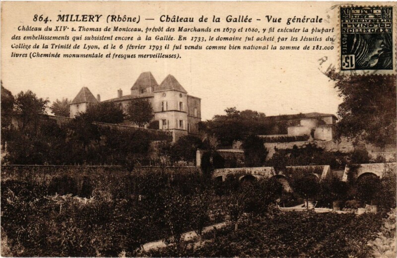 Carte postale ancienne Millery - Chateau de la Gallée à Millery