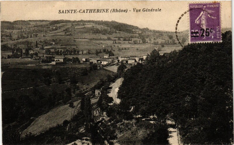 Carte postale ancienne Sainte-Catherine - Vue générale à Sainte-Catherine
