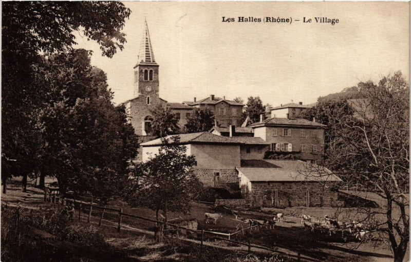 Carte postale ancienne Les Halles - Le Village aux Halles