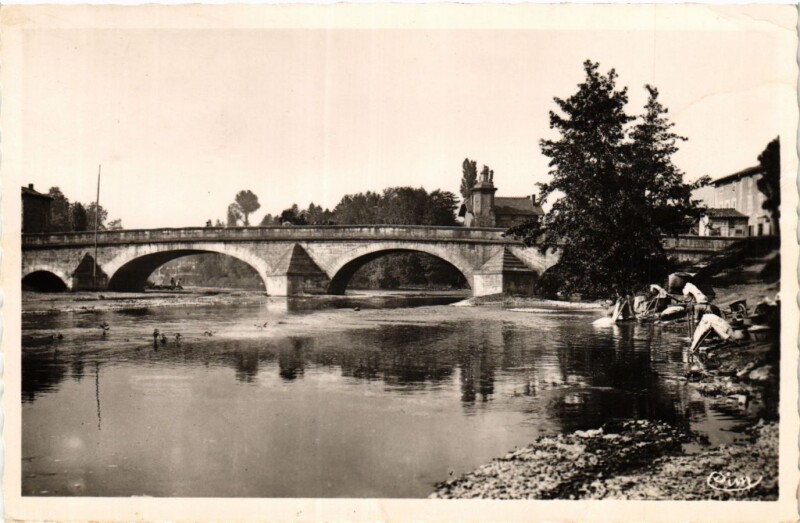Carte postale ancienne Anse - Le Pont sur Azergues à Anse