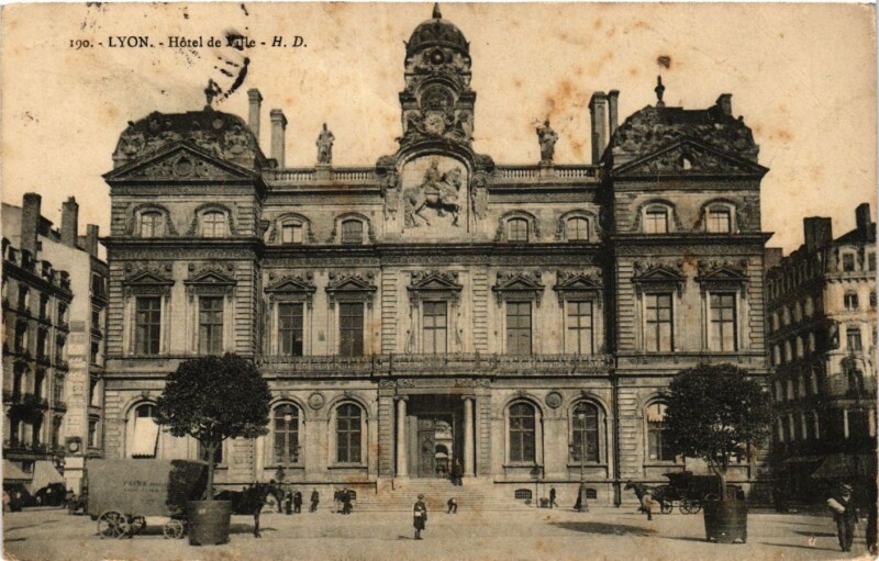 Carte postale ancienne Lyon - Hotel de Ville à Lyon
