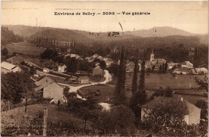 Carte postale ancienne Env. de Belley - Bons - Vue générale