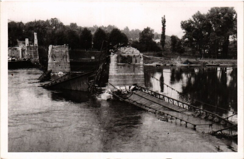 Carte postale ancienne Pont de Collonges à Longes
