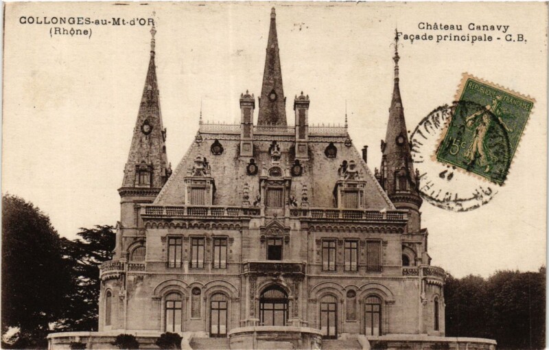 Carte postale ancienne Collonges au Mt d'Or - Chateau Canavy à Longes