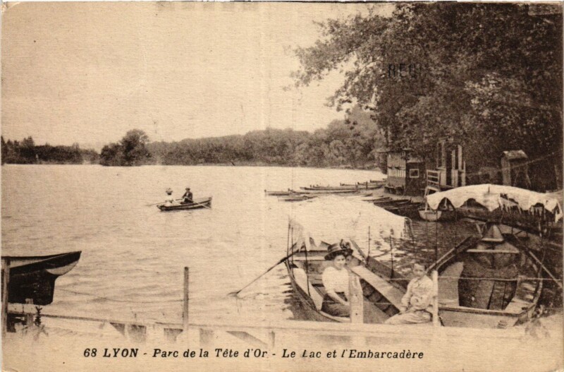 Carte postale ancienne Lyon - Parc de la Tete d'Or à Lyon
