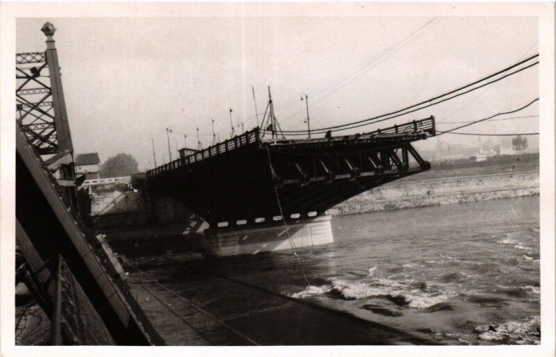 Carte postale ancienne Lyon - Pont de la Mulatiere à Lyon