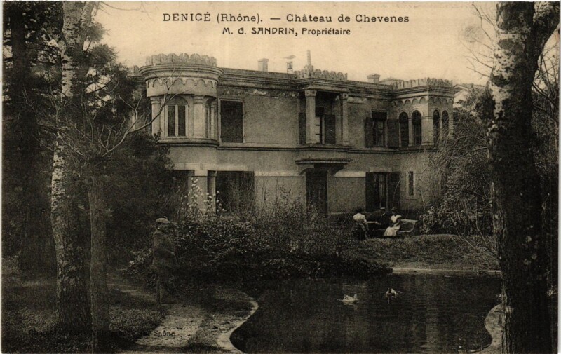 Carte postale ancienne Denice - chateau de Chevenes à Denicé