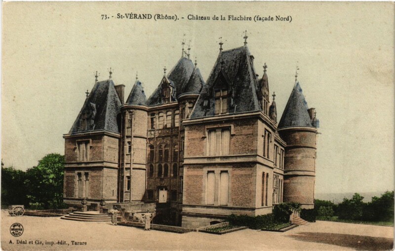 Carte postale ancienne Saint-Verand - Chateau de la Flachere à Saint-Vérand