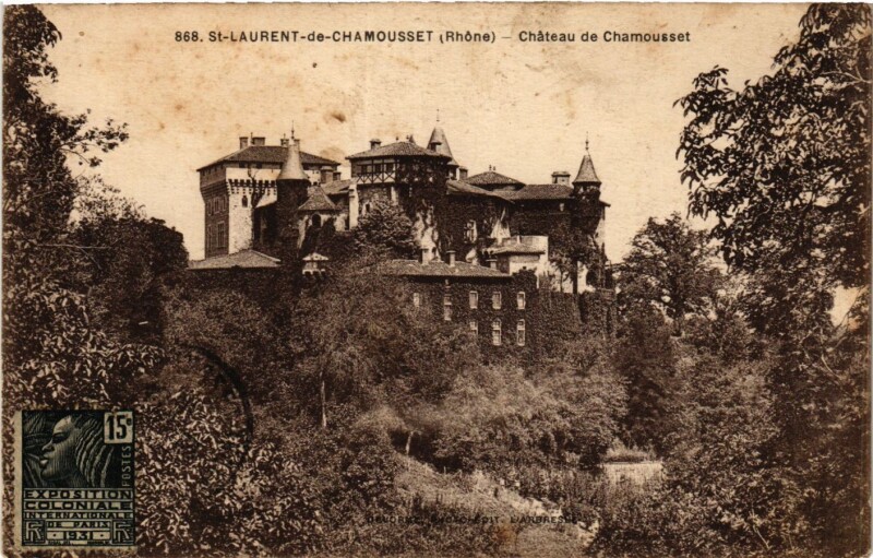 Carte postale ancienne Saint-Laurent de Chamousset - Chateau de Chamousset à Saint-Laurent-de-Chamousset