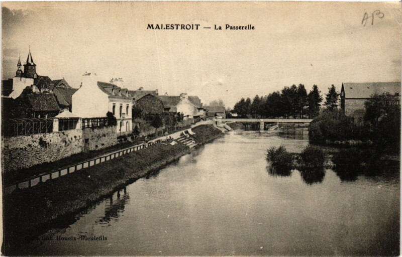 Carte postale ancienne Malestroit - La Passerelle à Malestroit
