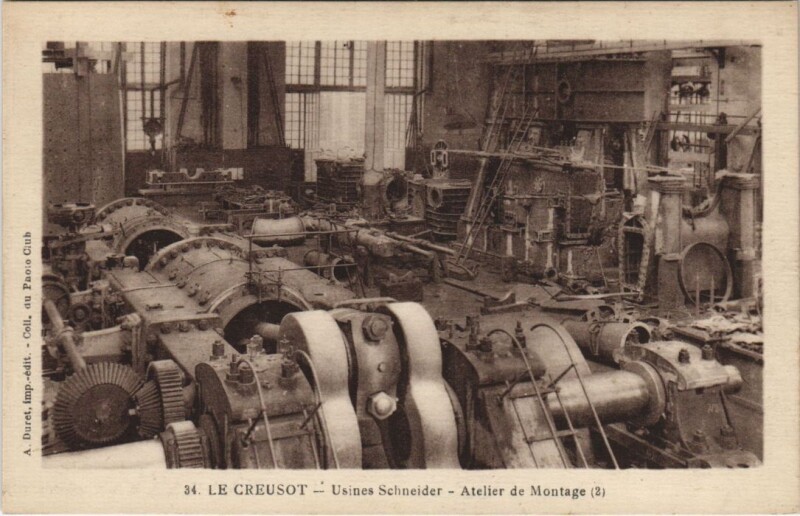 Carte postale ancienne Le Creusot Atelier de Montage France au Creusot