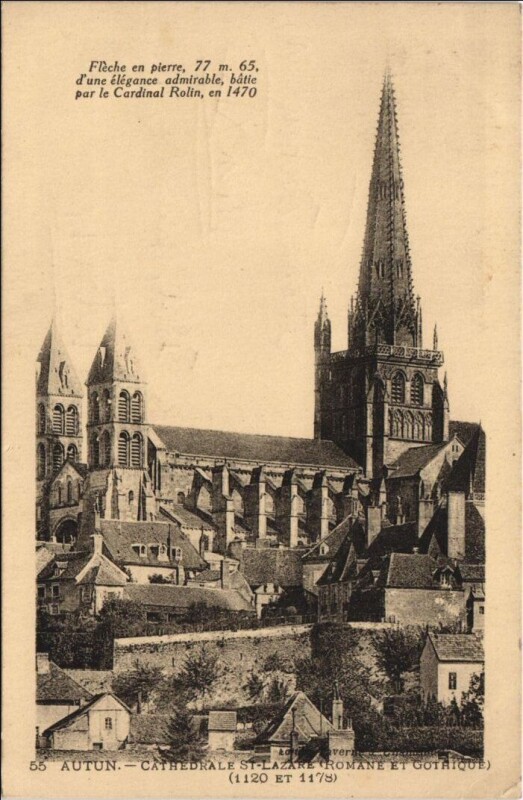 Carte postale ancienne Autun Cathedrale Saint-Lazare France à Autun