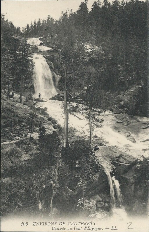 Carte postale ancienne Cascade du Pont d'Espagne à Cauterets