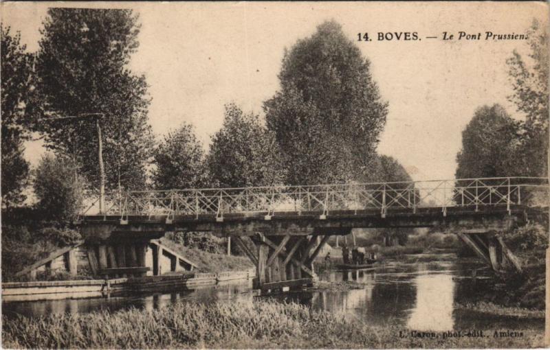 Carte postale ancienne Boves Pont Prussien à Boves