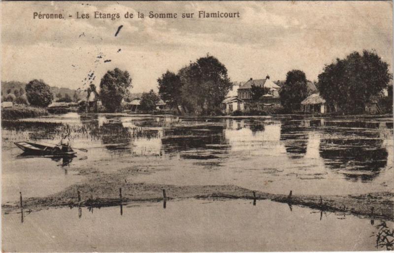 Carte postale ancienne Peronne Les Etangs de la Somme