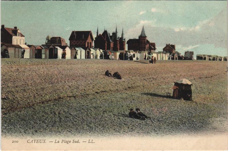 Carte postale ancienne Cayeux-Sur-Mer la plage à Cayeux-sur-Mer