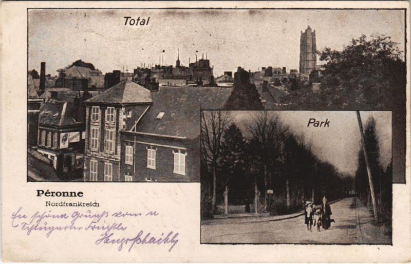 Carte postale ancienne Peronne Total park