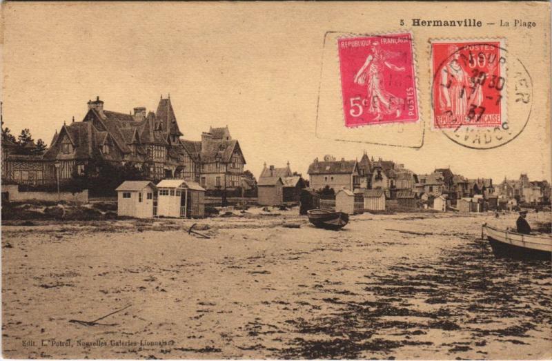 Carte postale ancienne Hermanville La Plage