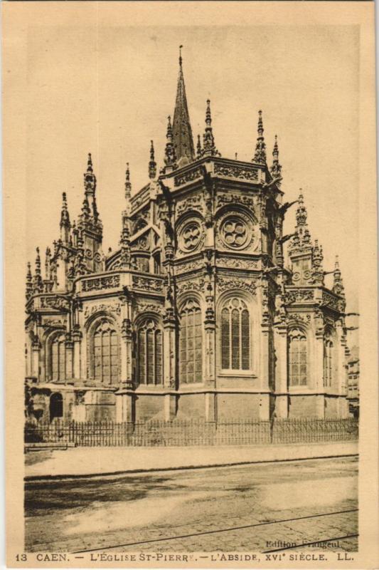 Carte postale ancienne Caen L'Eglise Saint-Pierre - Abside