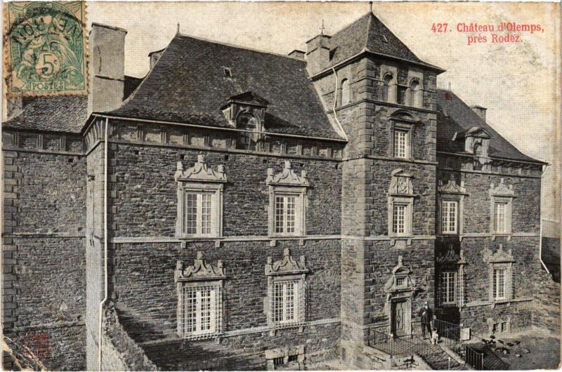 Carte postale ancienne Chateau d'Olemps pres Rodez à Olemps