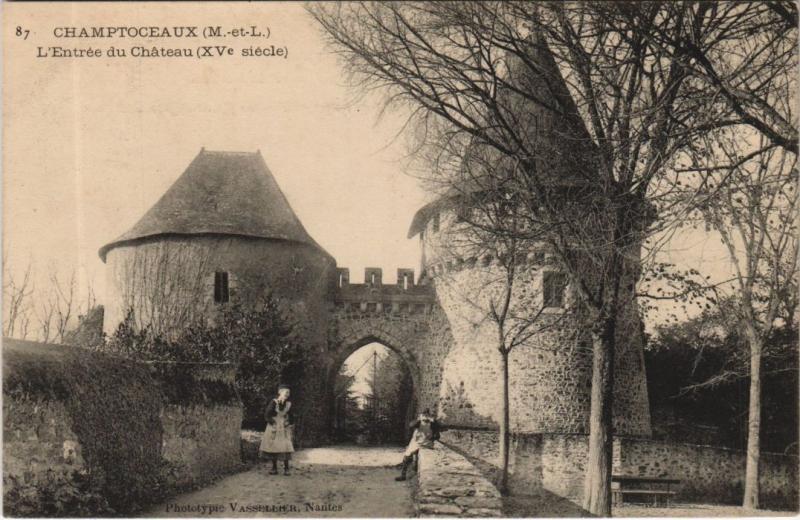 Carte postale ancienne Champtoceaux L'Entree du Chateau