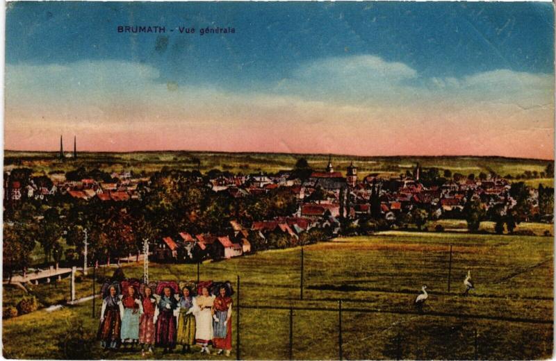 Carte postale ancienne Brumath - Vue générale à Brumath