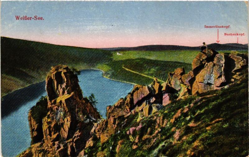 Carte postale ancienne Lac Blanc - Weisser See - Vue - Scene