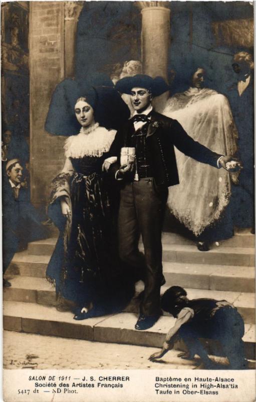 Carte postale ancienne Bapteme-en-Haute-Alsace