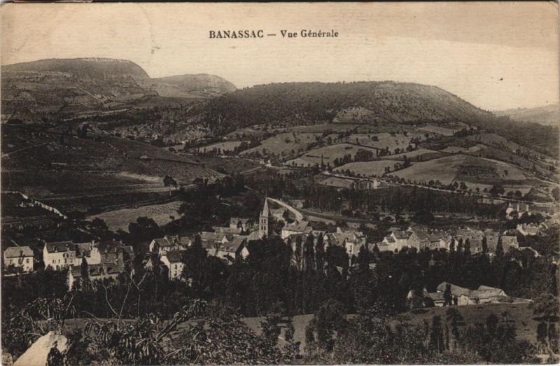 Carte postale ancienne Banassac Vue Generale France
