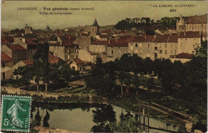 Carte postale ancienne Langogne Vue Generale France à Langogne