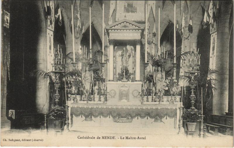 Carte postale ancienne Mende Cathedrale Le Maitre-Autel France à Mende