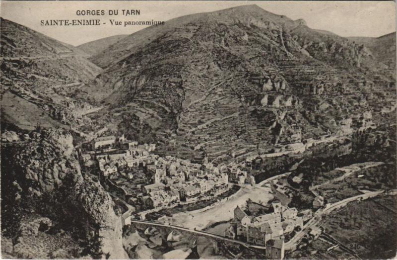Carte postale ancienne Gorges du Tarn Vue Panoramique France