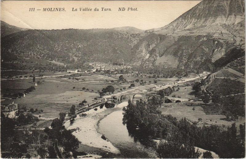 Carte postale ancienne Molines La Vallee du Tarn France
