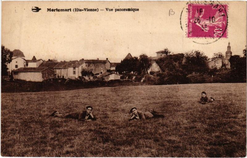 Carte postale ancienne Mortemart - Vue panoramique à Mortemart