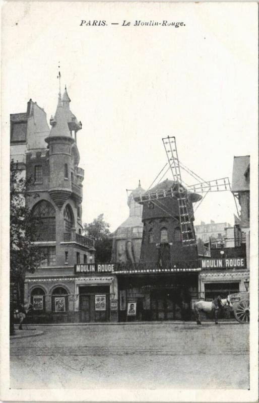 Carte postale ancienne Le Moulin Rouge à Paris 18e