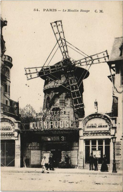 Carte postale ancienne Le Moulin Rouge à Paris 18e