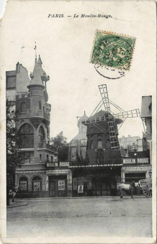 Carte postale ancienne Le Moulin Rouge à Paris 18e