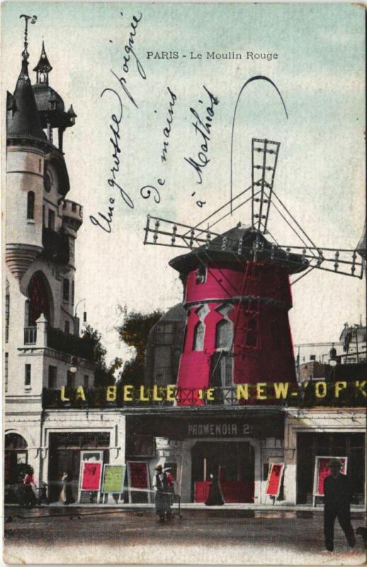 Carte postale ancienne Le Moulin Rouge à Paris 18e