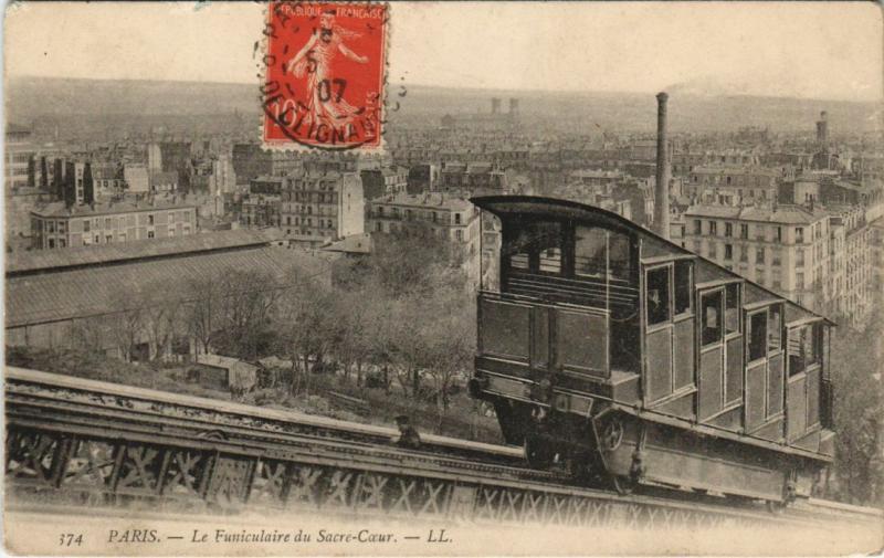 Carte postale ancienne Paris 18e Le Funiculaire