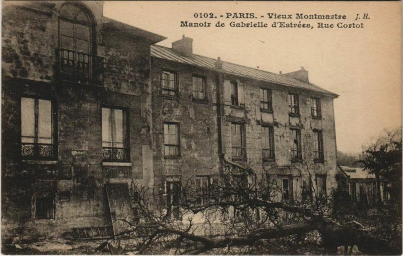 Carte postale ancienne Vieux-Montmartre - Manoir de Gabrielle d'Estrées, rue Cortot à Paris 18e